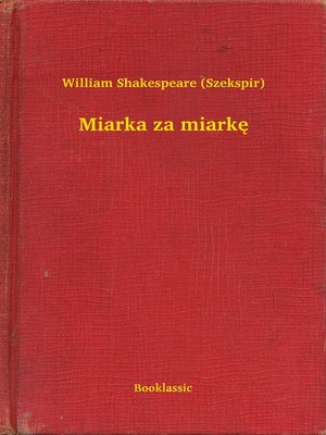 cover image of Miarka za miarkę